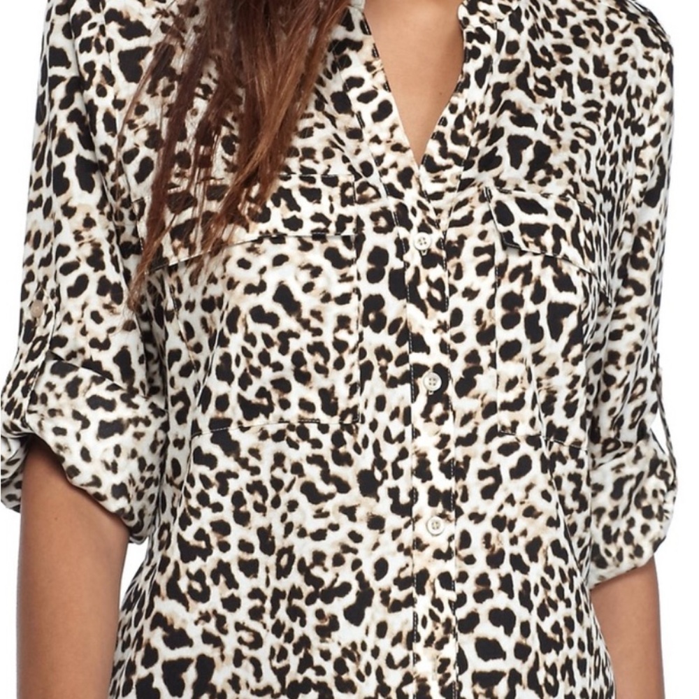 Calvin Klein Animal Print Button-Down Shirt